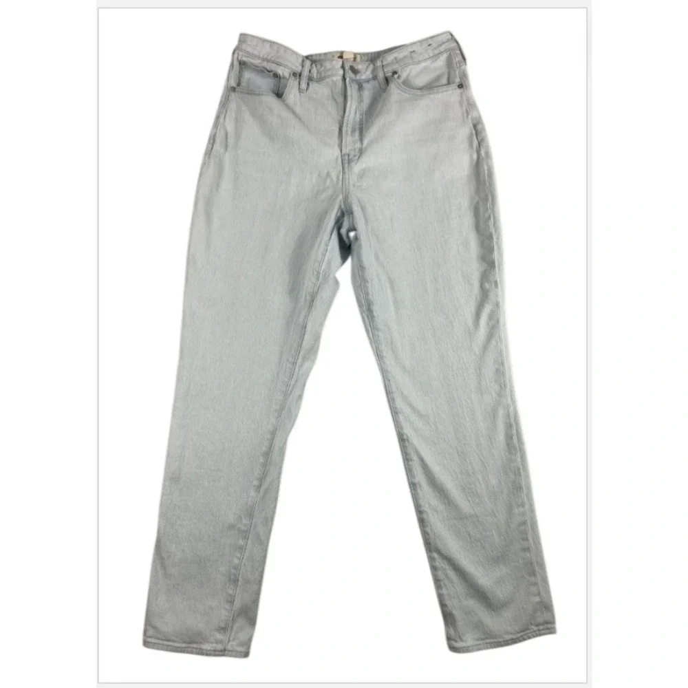 Madewell Jeans Women Sz 32T (33x31) Light Wash Textured Curvy Perfect Vintage